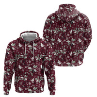 Cardinal Christmas Wine Red Hoodie Xmas Pattern - Wonder Print Shop