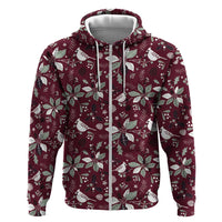Cardinal Christmas Wine Red Hoodie Xmas Pattern - Wonder Print Shop