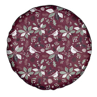 Cardinal Christmas Wine Red Spare Tire Cover Xmas Pattern - Wonder Print Shop