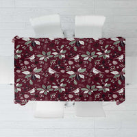 Cardinal Christmas Wine Red Tablecloth Xmas Pattern - Wonder Print Shop