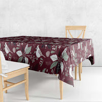 Cardinal Christmas Wine Red Tablecloth Xmas Pattern - Wonder Print Shop