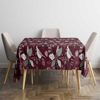 Cardinal Christmas Wine Red Tablecloth Xmas Pattern - Wonder Print Shop