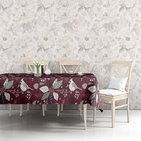 Cardinal Christmas Wine Red Tablecloth Xmas Pattern - Wonder Print Shop