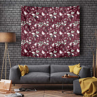 Cardinal Christmas Wine Red Tapestry Xmas Pattern - Wonder Print Shop