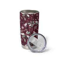 Cardinal Christmas Wine Red Tumbler Cup Xmas Pattern - Wonder Print Shop