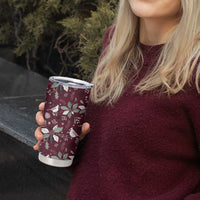 Cardinal Christmas Wine Red Tumbler Cup Xmas Pattern - Wonder Print Shop