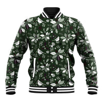 Cardinal Christmas Green Baseball Jacket Xmas Pattern - Wonder Print Shop