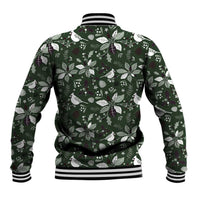 Cardinal Christmas Green Baseball Jacket Xmas Pattern - Wonder Print Shop