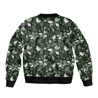 Cardinal Christmas Green Bomber Jacket Xmas Pattern - Wonder Print Shop