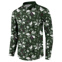 Cardinal Christmas Green Button Sweatshirt Xmas Pattern - Wonder Print Shop