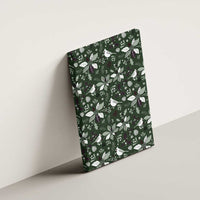 Cardinal Christmas Green Canvas Wall Art Xmas Pattern - Wonder Print Shop