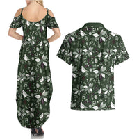 Cardinal Christmas Green Couples Matching Summer Maxi Dress and Hawaiian Shirt Xmas Pattern - Wonder Print Shop