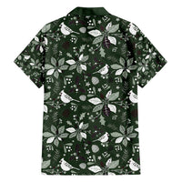 Cardinal Christmas Green Family Matching Off Shoulder Maxi Dress and Hawaiian Shirt Xmas Pattern - Wonder Print Shop