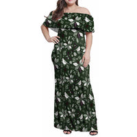 Cardinal Christmas Green Family Matching Off Shoulder Maxi Dress and Hawaiian Shirt Xmas Pattern - Wonder Print Shop