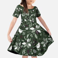 Cardinal Christmas Green Family Matching Puletasi and Hawaiian Shirt Xmas Pattern - Wonder Print Shop