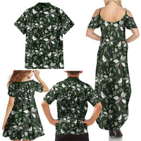 Cardinal Christmas Green Family Matching Summer Maxi Dress and Hawaiian Shirt Xmas Pattern - Wonder Print Shop