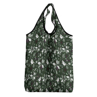 Cardinal Christmas Green Grocery Bag Xmas Pattern