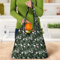 Cardinal Christmas Green Grocery Bag Xmas Pattern