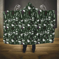 Cardical Christmas Green Hooded Blanket Xmas Pattern