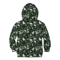 Cardinal Christmas Green Kid Hoodie Xmas Pattern - Wonder Print Shop