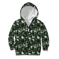 Cardinal Christmas Green Kid Hoodie Xmas Pattern - Wonder Print Shop