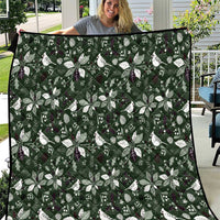 Cardinal Christmas Green Quilt Xmas Pattern - Wonder Print Shop