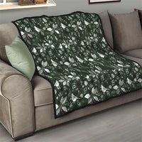 Cardinal Christmas Green Quilt Xmas Pattern - Wonder Print Shop