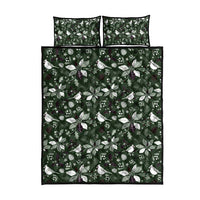 Cardinal Christmas Green Quilt Bed Set Xmas Pattern - Wonder Print Shop