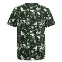 Cardinal Christmas Green Rugby Jersey Xmas Pattern - Wonder Print Shop