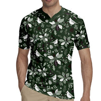 Cardinal Christmas Green Rugby Jersey Xmas Pattern - Wonder Print Shop