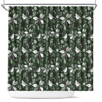 Cardical Christmas Green Shower Curtain Xmas Pattern