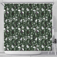 Cardical Christmas Green Shower Curtain Xmas Pattern