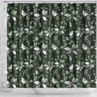 Cardical Christmas Green Shower Curtain Xmas Pattern