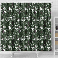 Cardical Christmas Green Shower Curtain Xmas Pattern