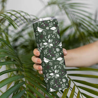 Cardinal Christmas Green Skinny Tumbler Xmas Pattern - Wonder Print Shop