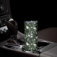 Cardinal Christmas Green Skinny Tumbler Xmas Pattern - Wonder Print Shop