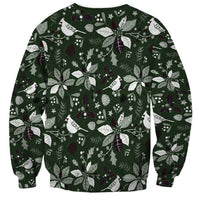 Cardinal Christmas Green Sweatshirt Xmas Pattern - Wonder Print Shop