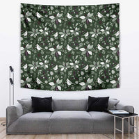 Cardinal Christmas Green Tapestry Xmas Pattern - Wonder Print Shop