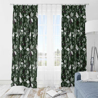 Cardinal Christmas Green Window Curtain Xmas Pattern - Wonder Print Shop