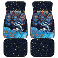 Bahamas Junkanoo Car Mats Bahamian Mask Blue Marlin - Wonder Print Shop
