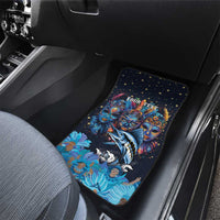 Bahamas Junkanoo Car Mats Bahamian Mask Blue Marlin - Wonder Print Shop
