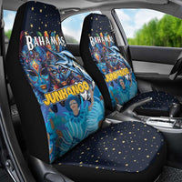 Bahamas Junkanoo Car Seat Cover Bahamian Mask Blue Marlin - Wonder Print Shop
