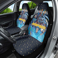 Bahamas Junkanoo Car Seat Cover Bahamian Mask Blue Marlin - Wonder Print Shop