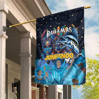 Bahamas Junkanoo Garden Flag Bahamian Mask Blue Marlin - Wonder Print Shop