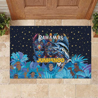 Bahamas Junkanoo Rubber Doormat Bahamian Mask Blue Marlin - Wonder Print Shop
