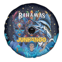 Bahamas Junkanoo Spare Tire Cover Bahamian Mask Blue Marlin - Wonder Print Shop
