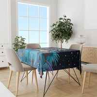 Bahamas Junkanoo Tablecloth Bahamian Mask Blue Marlin - Wonder Print Shop