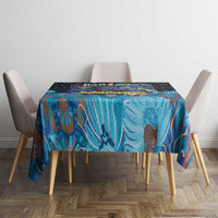 Bahamas Junkanoo Tablecloth Bahamian Mask Blue Marlin - Wonder Print Shop