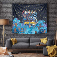 Bahamas Junkanoo Tapestry Bahamian Mask Blue Marlin - Wonder Print Shop