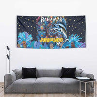 Bahamas Junkanoo Tapestry Bahamian Mask Blue Marlin - Wonder Print Shop